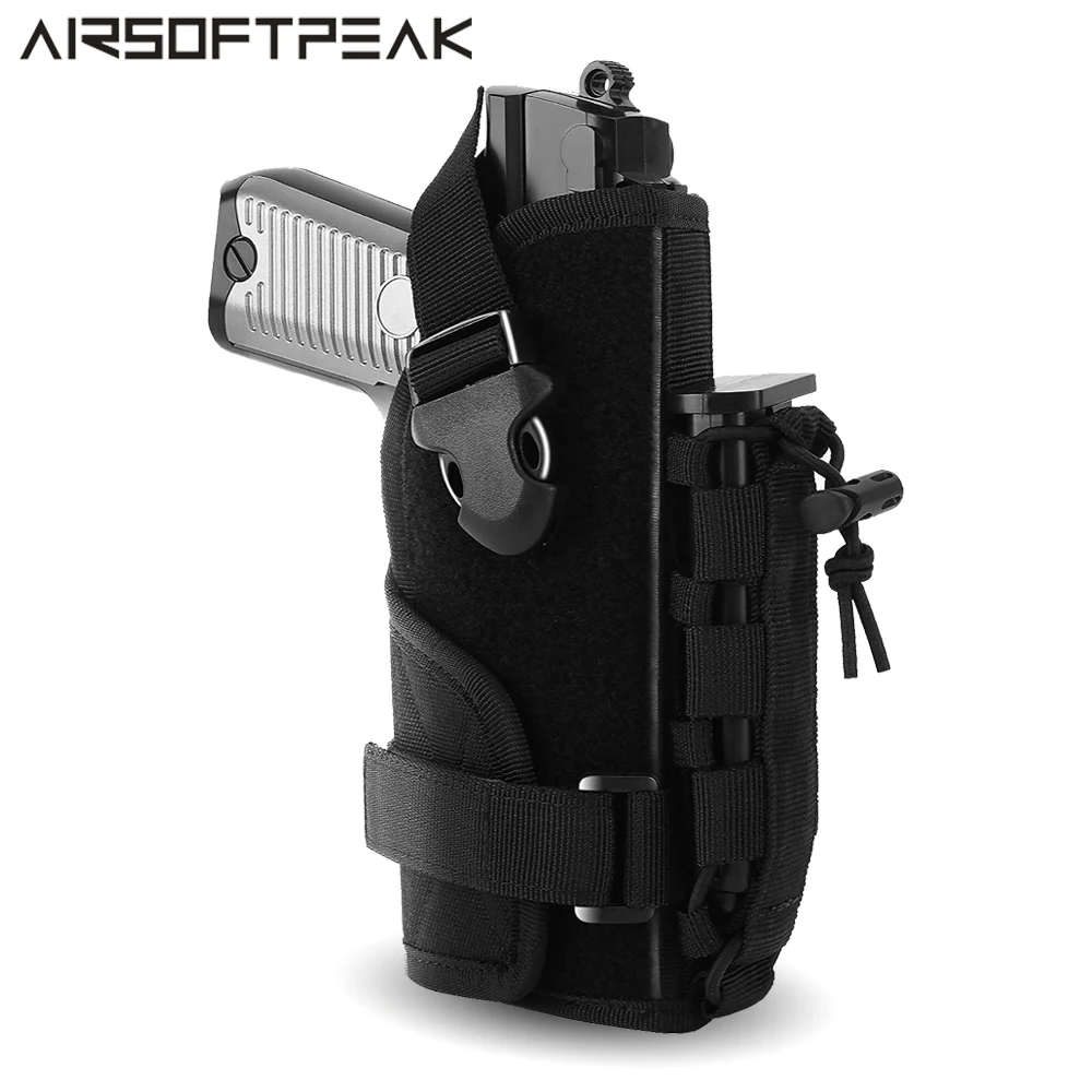 1000D Tactical Gun Holster with Magazine Pouch Ajustable Molle Modular