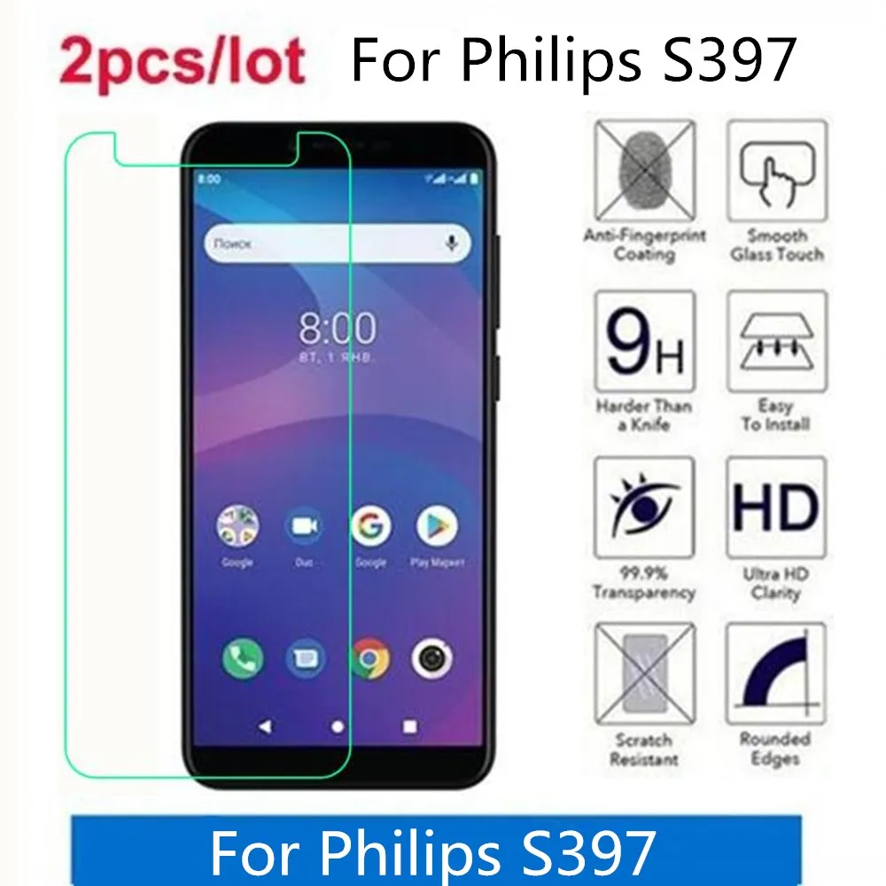 Закаленное стекло для Philips S397 2.5D Premium Защитная пленка экрана защитная