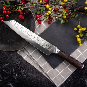 

9-inch Gyuto Knife High Carbon Steel Cooking Tools Japanese Handcrafted Chef's Knife Wood Handle Kitchen Knives