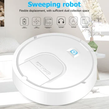 

2 in 1 Automatic Robot Vacuum Cleaner Sweep and Wet Mopping Disinfection For Hard Floors&Carpet Run 90mins Automatically Charge