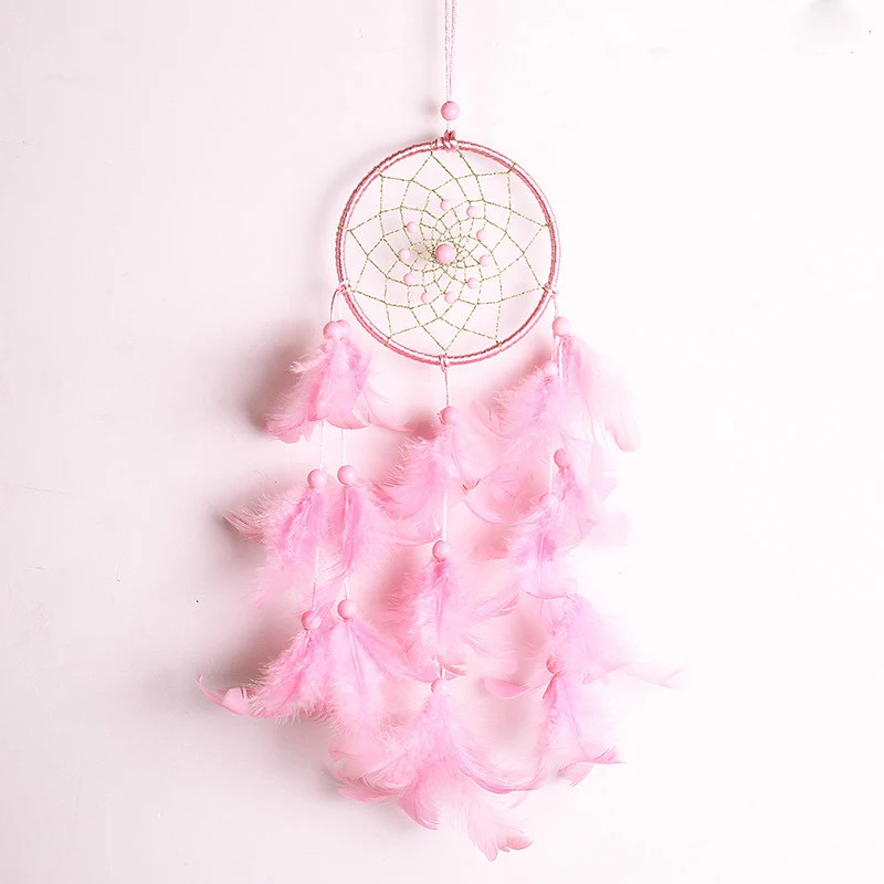 Pink Dream Catcher Large Dream Catcher/ Green Feather Dream Catcher