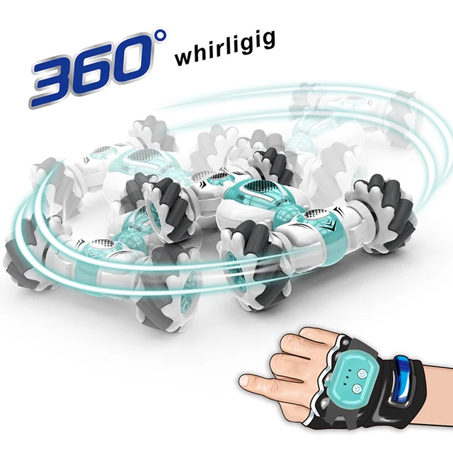 Samll RC Stunt Car Remote Control Watch Gesture Sensor Electric Toy RC Drift Car 2.4GHz 4WD Rotation Gift for Kids Boys Birthday 5