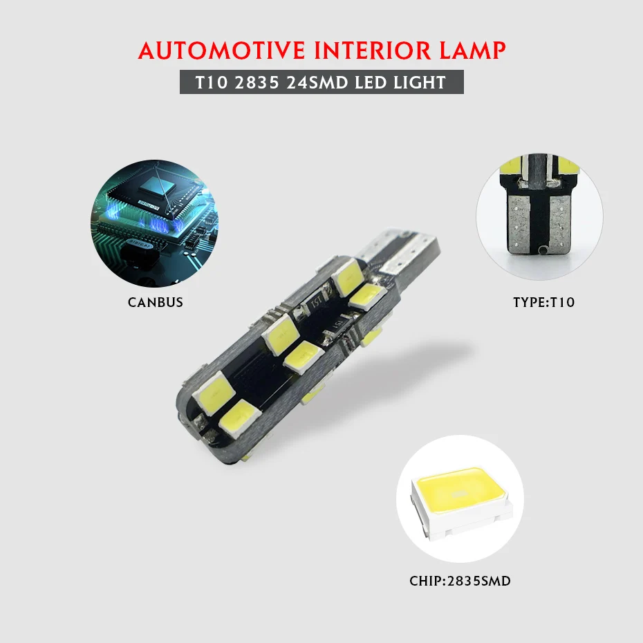 Лампа противотуманная Автомобильная Zarkor 2 шт. 24SMD 6500K высокая мощность яркий свет