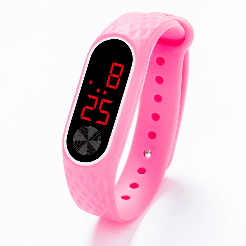 Unisex LED Digital Watch Luxury White Light Touch Screen Silicone Strap Wristwatch Women Sports Bracelets Watches Kids Clocks - Цвет: F