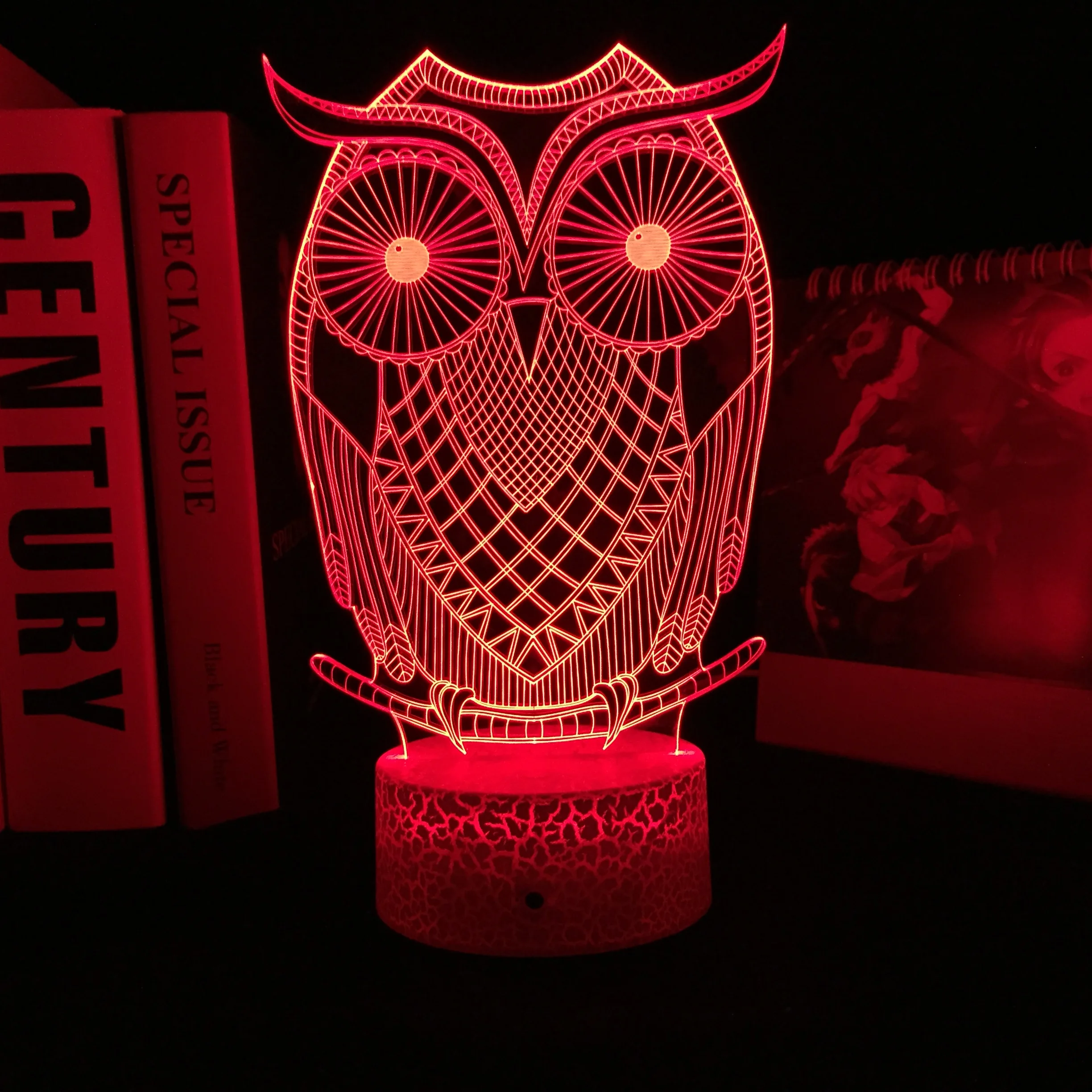

Owl Animal Series 3D Night Light LED Acrylic Table Light for Home Room Atmosphere Decor Night Light Child Birthday Gift Lamp
