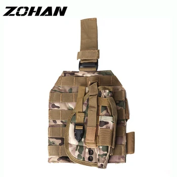 

Zohan Men Military Leg Gun Holster Adjustable Army Camo Quick Pull Portable Waist Belt Leg Hanger bag for Hunting