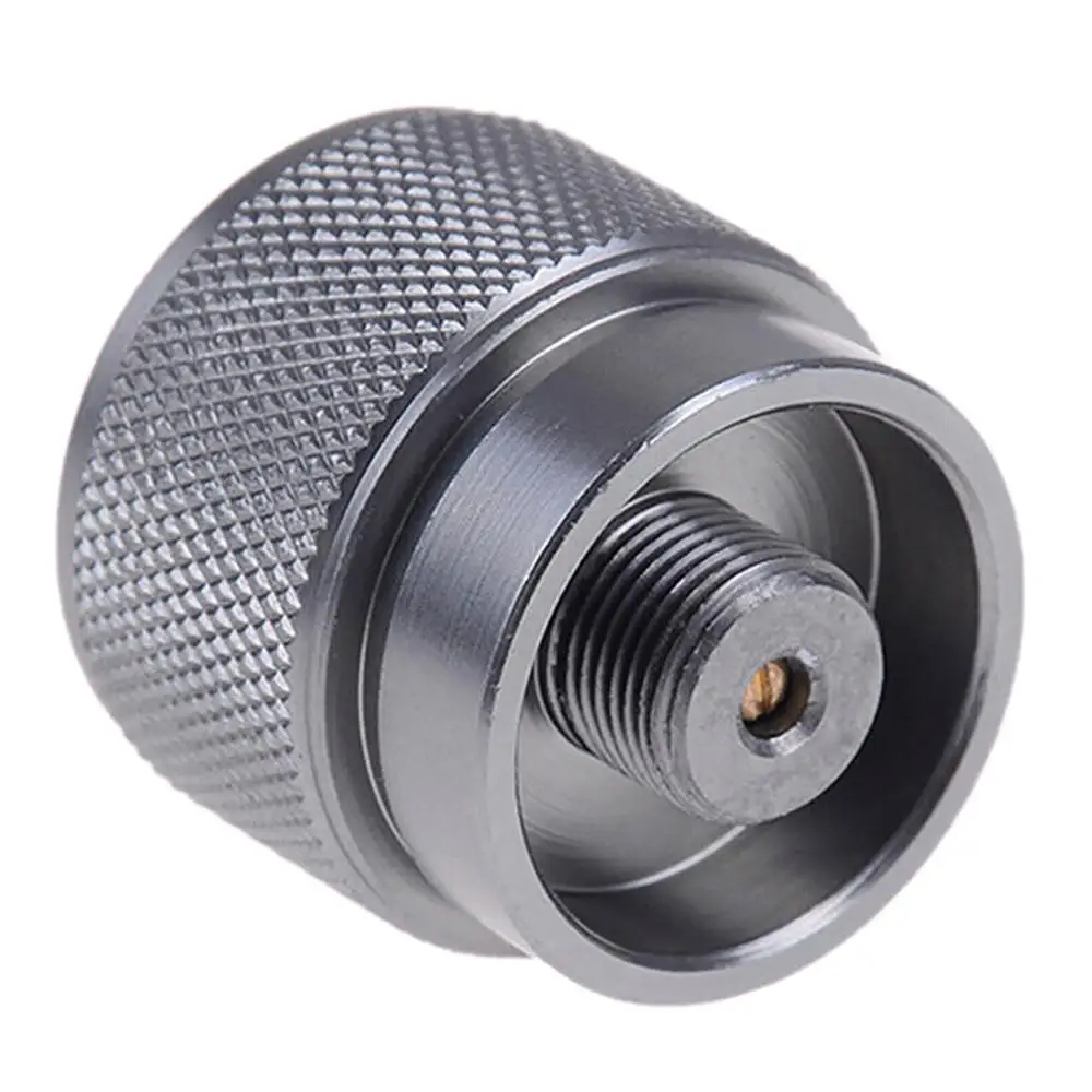 Camping Gas Tank Propane Adapter Aluminum Stove Conversion Split Gas Furnace Connector Outdoor Flat Head Hiking Equipment Small