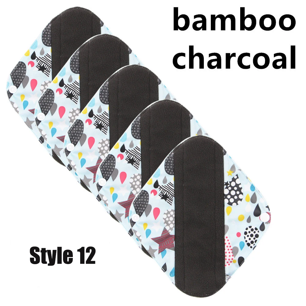 Style 12 (1PC) S S, m, l Многоразовые бамбуковые тканевые прокладки гигиенические прокладки моющиеся менструальные прокладки гигиенические салфетки для женщин - Цвет: Style 12 (1PC) S