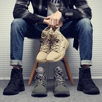 

Autumn and Winter Comfort Outdoor Breathable Casual Flats Shoes Men Fashion Working Boots