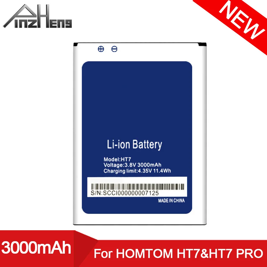 PINZHENG новый 100% оригинальный мобильный телефон батарея для Homtom HT7 и Pro Real 3000mAh