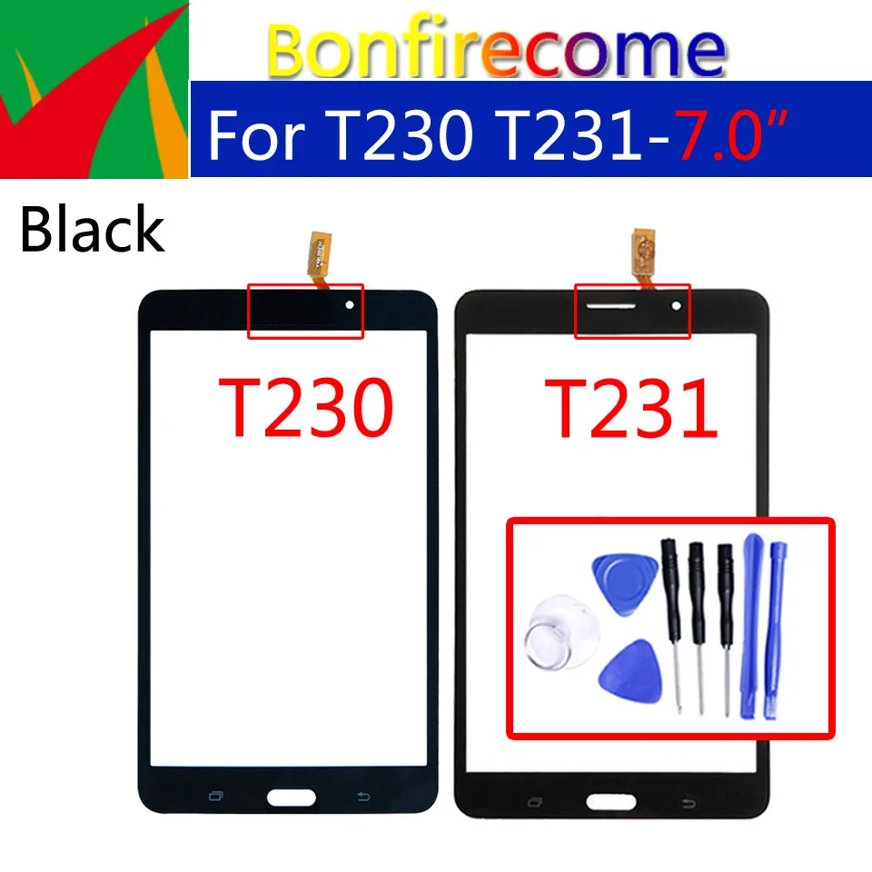 Сменный сенсорный экран 7 0 "для Samsung Galaxy Tab 4 T231 T230 с цифровым преобразователем