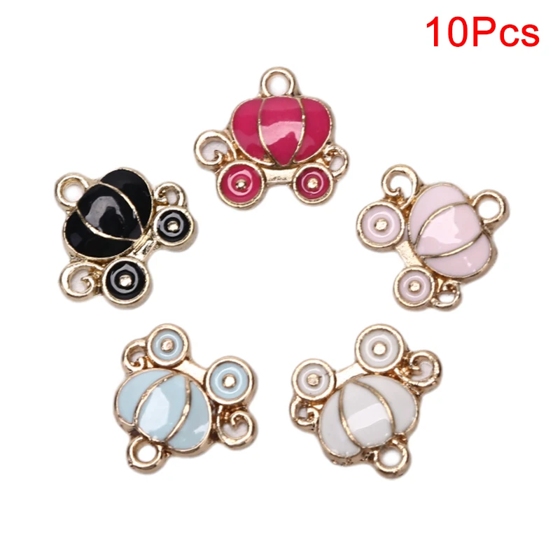 

10Pcs/Set Halloween Enamel Pumpkin Charms For Jewelry Making Charm Gifts For DIY Women Girls Jewellery