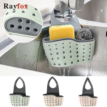 

Kitchen Accessories Tools Utensils Double Pocket Storage Hanging Basket Drainer Bathroom Kitchen Sink Rack Holder Kitchen Gadget
