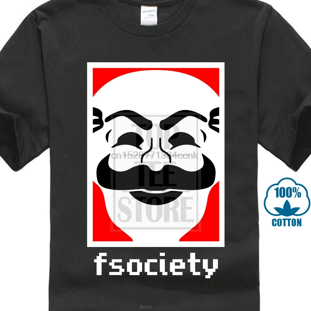 Fsociety 2 Mr Robot символ логотипа хакера безымного вируса ТВ серии вентилятор | Мужская