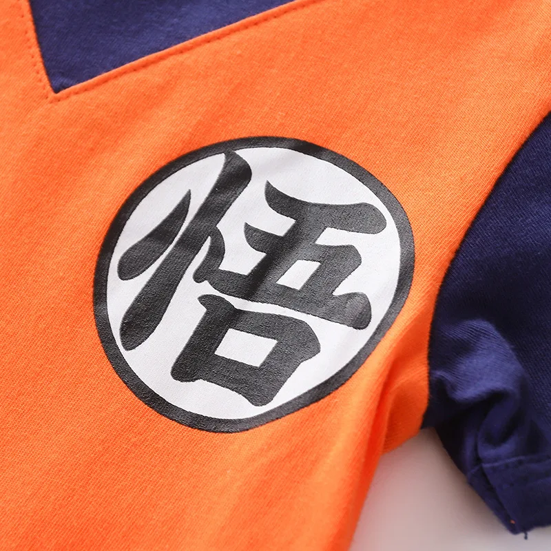 

2019 bailiweini Summer New Style Wear Bib Short Sleeve Goku Crawling Clothes One-piece Romper