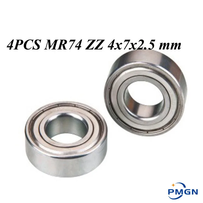4 шт. ABEC-5 MR74ZZ MR74Z MR74 ZZ L-740ZZ 4x7x2 5 мм 4*7*2 металлический щит миниатюрный