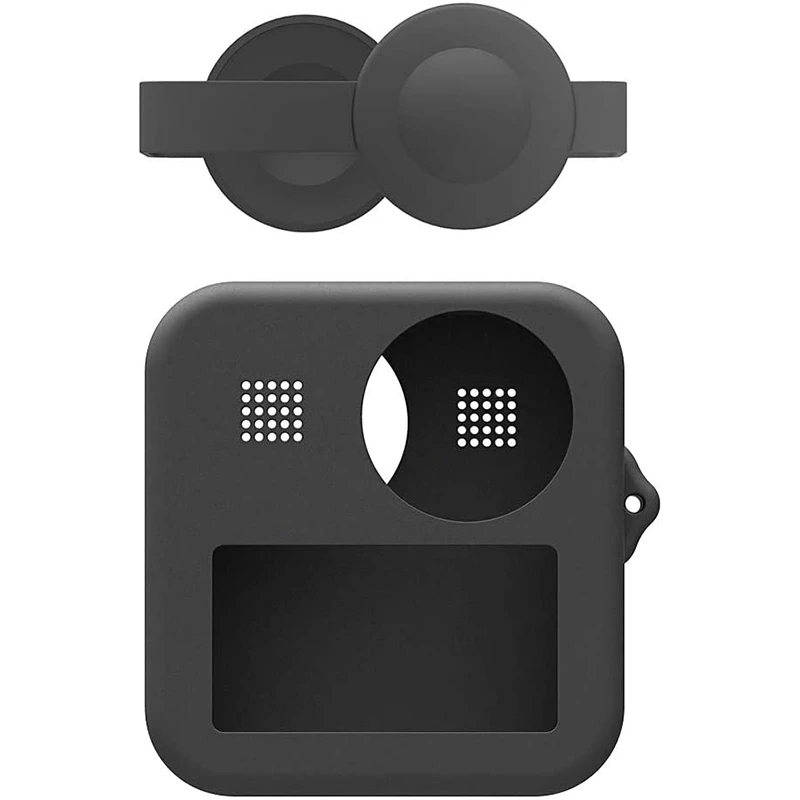 Силиконовый чехол для GoPro MAX двойной колпачок объектива защитный аксессуары