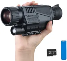Инфракрасный цифровой Монокуляр ночного видения с TF-картой 16 Гб в полной темноте 5X40 Диапазон 200 м охотничий Монокуляр устройство ночного видения Инфракрасный цифровой Монокуляр ночного видения с TF-картой 16 Гб в полной темноте 5X40 Диапазон 200 м охотничий Монокуляр устройство ночного видения