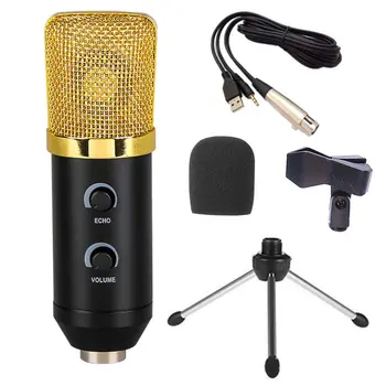

Voiceover Studio Recording USB Microphone Capacitive Laptop Gaming With Stand Easy Install PC Small Video Computer Mic Desktop