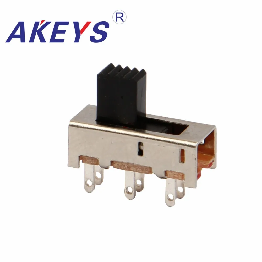10PCS SS-22J09 2P2T Double pole double throw 2 position slide switch 6 solder lug pin verticle type without fixed | Обустройство дома