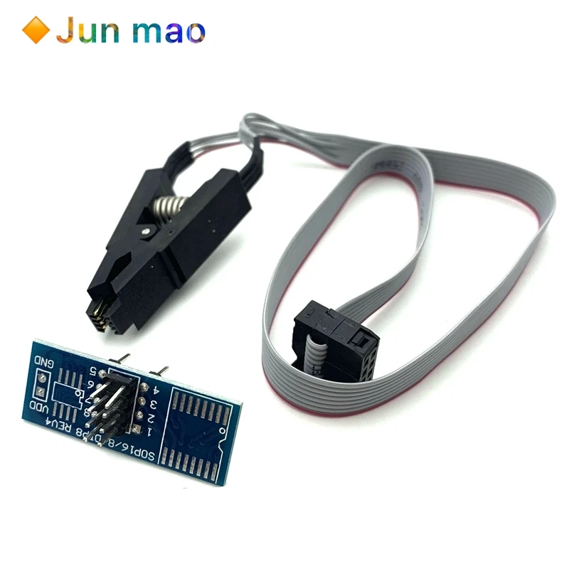 SOIC8 SOP8 DIP8 Формат Флэш чип IC тестовые зажимы разъем Adpter BIOS 24 25 93 USB Программируемый