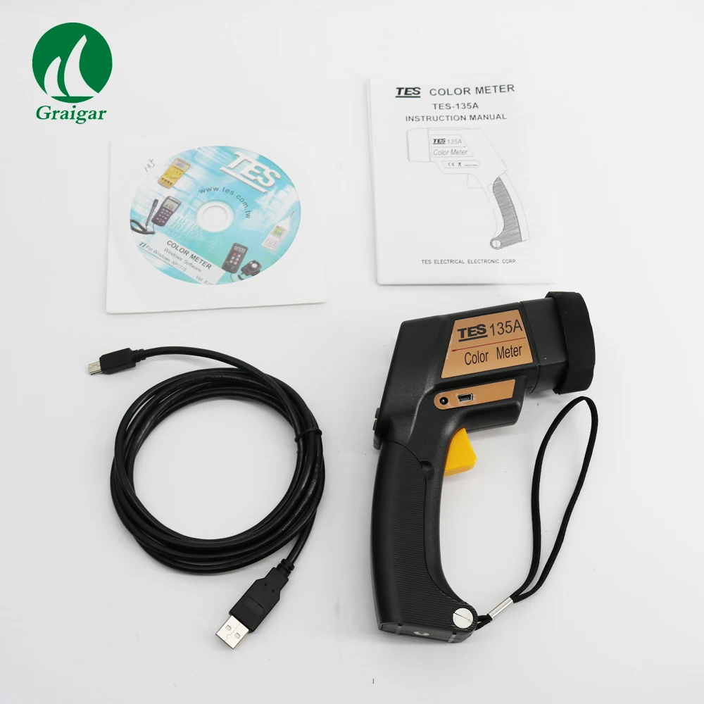 TES-135A Colorimeter Portable Long Range Color Analyzer Color Difference Tester 3