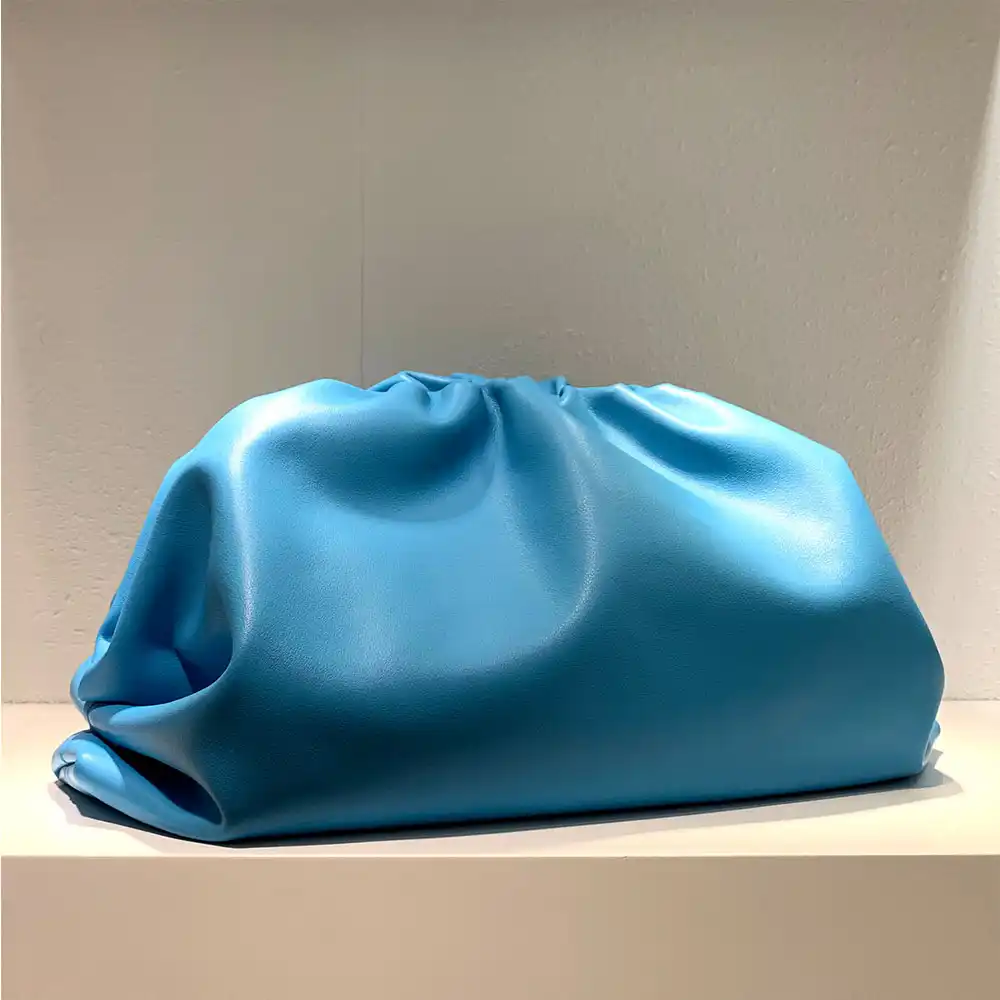 large blue clutch bag