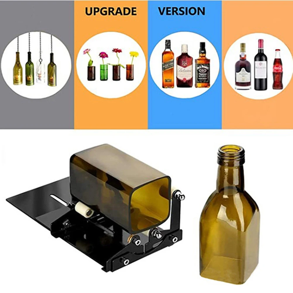 

DIY Glass Bottle Cutter Machine Square Round Wine Beer Glass Craft Sculpture Cutter Friendly Plastic Metal Cutting Tools