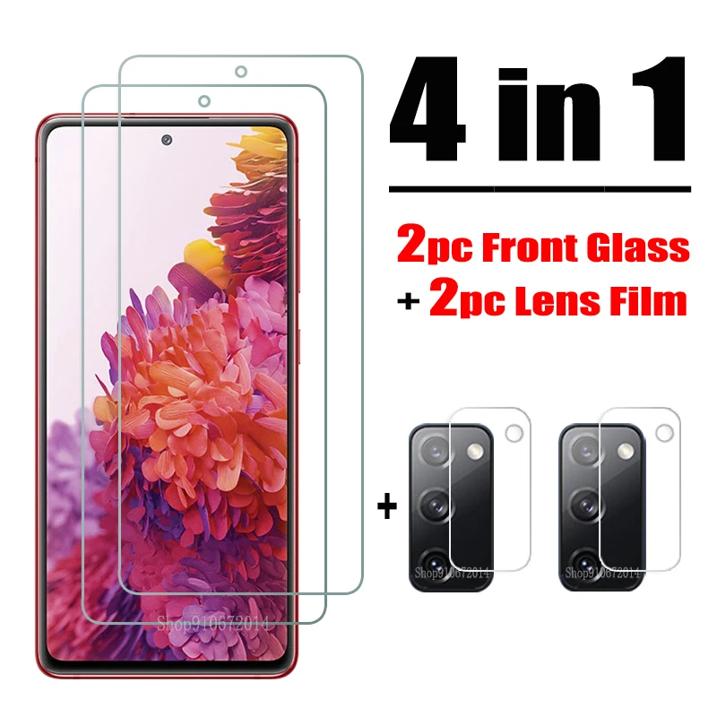 4 в 1 переднее стекло для Samsung Galaxy S20 FE S21 Plus защита экрана пленка объектива камеры M21