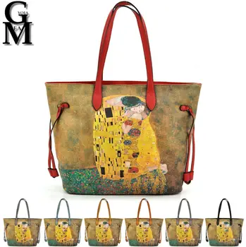 

Gyoiamea fantasy bag picture painting kiss klimt woman leather shopping shoulder ITALY TOP ELEGANT SALE