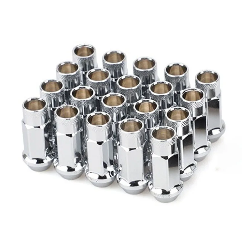 

20x Car Auto Silver Wheel Hub Nuts Rims Plum Set Parts For Honda Civic Accord