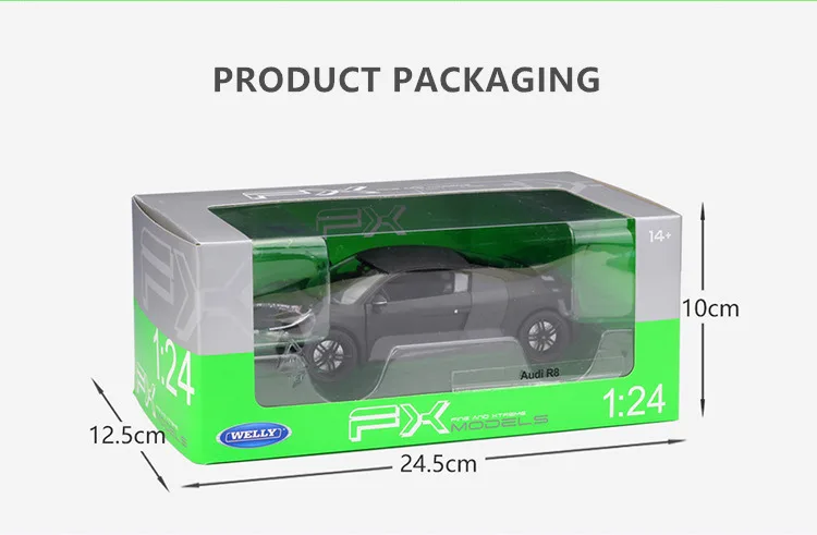 WELLY 1:24 Audi R8 Спорт carsimulation сплав модель автомобиля ремесла украшение коллекция игрушка инструменты подарок