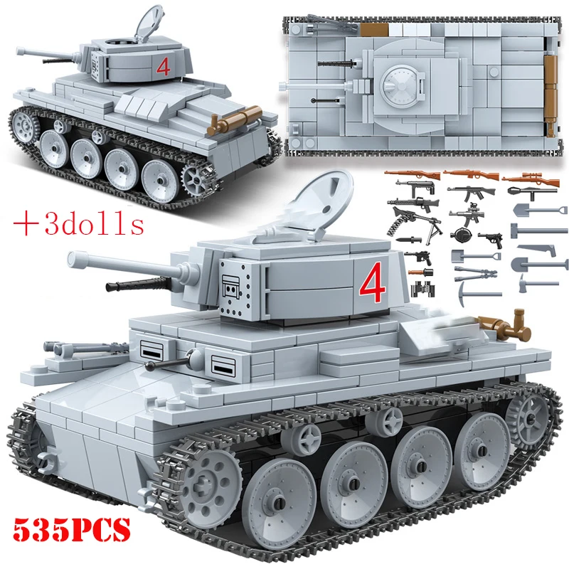 Мировая война 2 Военный танк грузовик строительные блоки Technic Army ww2 советские