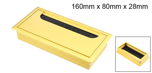 Golden 149x69mm Uxcell кабельный провод отверстие крышка 69x69 мм 108x69 мм 149x69 мм 269x68 мм 289x68 мм алюминиевый сплав настольная втулка для проводного органайзера - Цвет: Golden 149x69mm