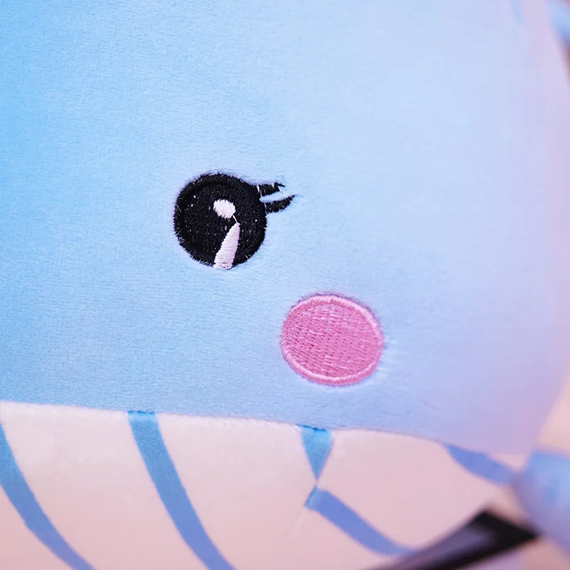 Big Size Whale Pillow Plush Stuffed Sea Toys King of Ocean Sleeping Back Cushion Holiday Present Dolls