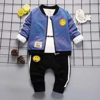 

2020 Spring New Children's Clothing Jacket T-shirt And Pants 3 Pieces Clothing Sets For Boys Cotton Boy Clothes Kids Clothes Set