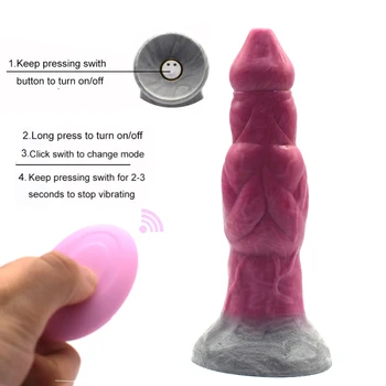 GEEBA Big Monster Wireless Vibrator Adult Toys For Couples USB Rechargeable Dildo G Spot Stimulator Vibrators Sex Toy For Woman 4
