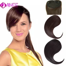 AIYEE, длинные волосы на заколках спереди, боковая бахрома, накладные волосы для наращивания, натуральные синтетические челки, накладные волосы, 25 см, 35 см