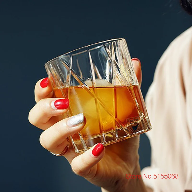 Whisky Glass Old Fashioned Wineglass Mulled Wine Tumbler Shadow Art Clear Crystal For Bar Nordic Style Denmark CITY whiskey glass