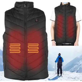 

Corrector Heating Vest Unisex Men Women USB Plug-In Heating Warm Vest for Winter Black Braces Supports