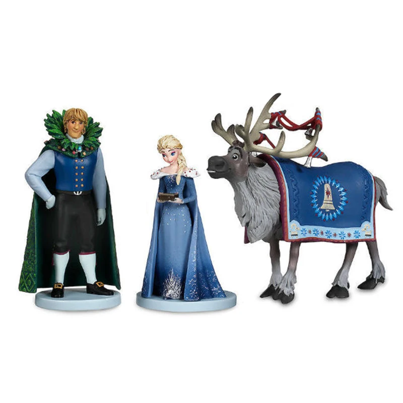 10 шт./компл. Frozen2 Снежная королева Эльза Анна ПВХ Фигурки Олаф Кристоф Свен аниме куклы фигурки, детские игрушки для детей Подарки