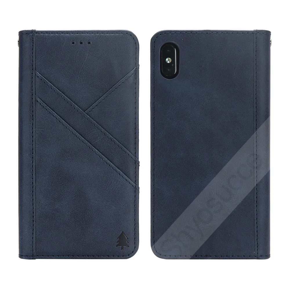 Для iPhone XS MAX 7 8Plus huawei mate 20 Pro P20 Lite кожаный Простой чехол для делового телефона чехол бумажник сумка
