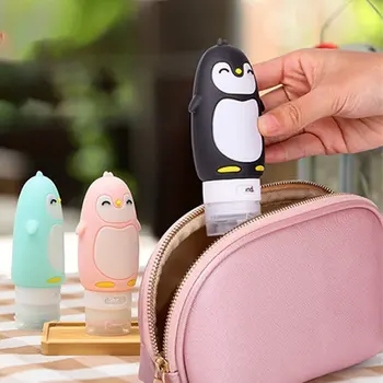 

1pc 38ml 60ml 80ml Portable Silicone Refillable Bottle Empty Travel Packing Press For Lotion Shampoo Cosmetic Squeeze Containers