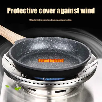 

Easy Installation Heat Insulation Gather Fire Restaurant Gas Stove Cover Pot Holder Kitchen Stainless Steel Home Windproof Tools
