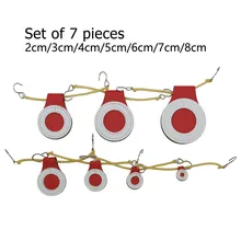 7Pcs/Set Hunting Training Target Markers Round Bullseye Reset Spinner Targets Microfiber Slingshot Targets Shooting Accessories
