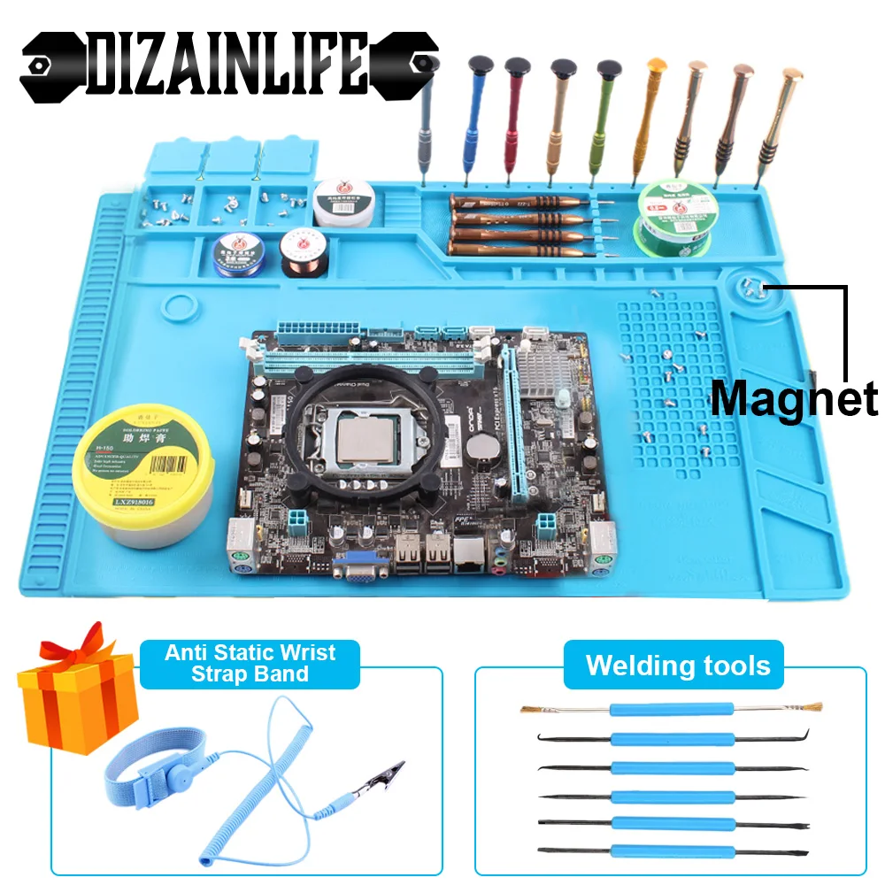 ESD Heat Insulation Working Mat Heat-resistant Soldering Station Phone Repair Insulation Pad Insulator Pad Maintenance Platform
