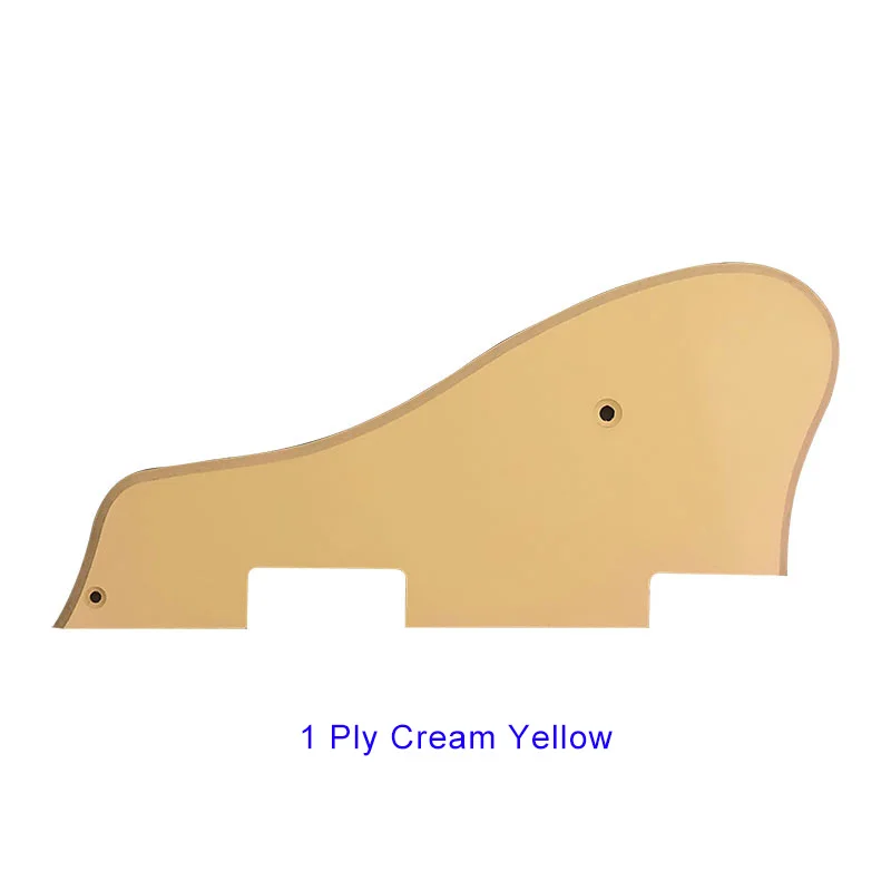 1Ply Cream Yellow Запчасти для гитары Pleroo на заказ-для ES 330 с винтовым отверстием Jazz Archtop Guitar Pickguard Script Plate - Цвет: 1Ply Cream Yellow