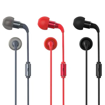 

Earphones Universal Wired Stereo Headphone with HiFi Microphone for Mobile Phone Computers( Red/Black/Gray)