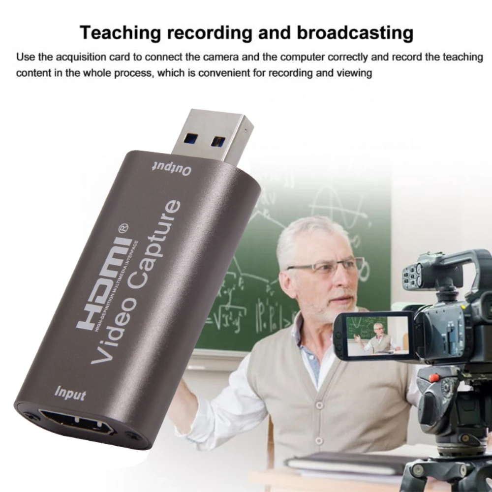 

NEW Mini HD 1080P 60fps HDMI to USB Video Capture Card Game Recording Box for Computer Youtube OBS Etc. Live Streaming Broadcast