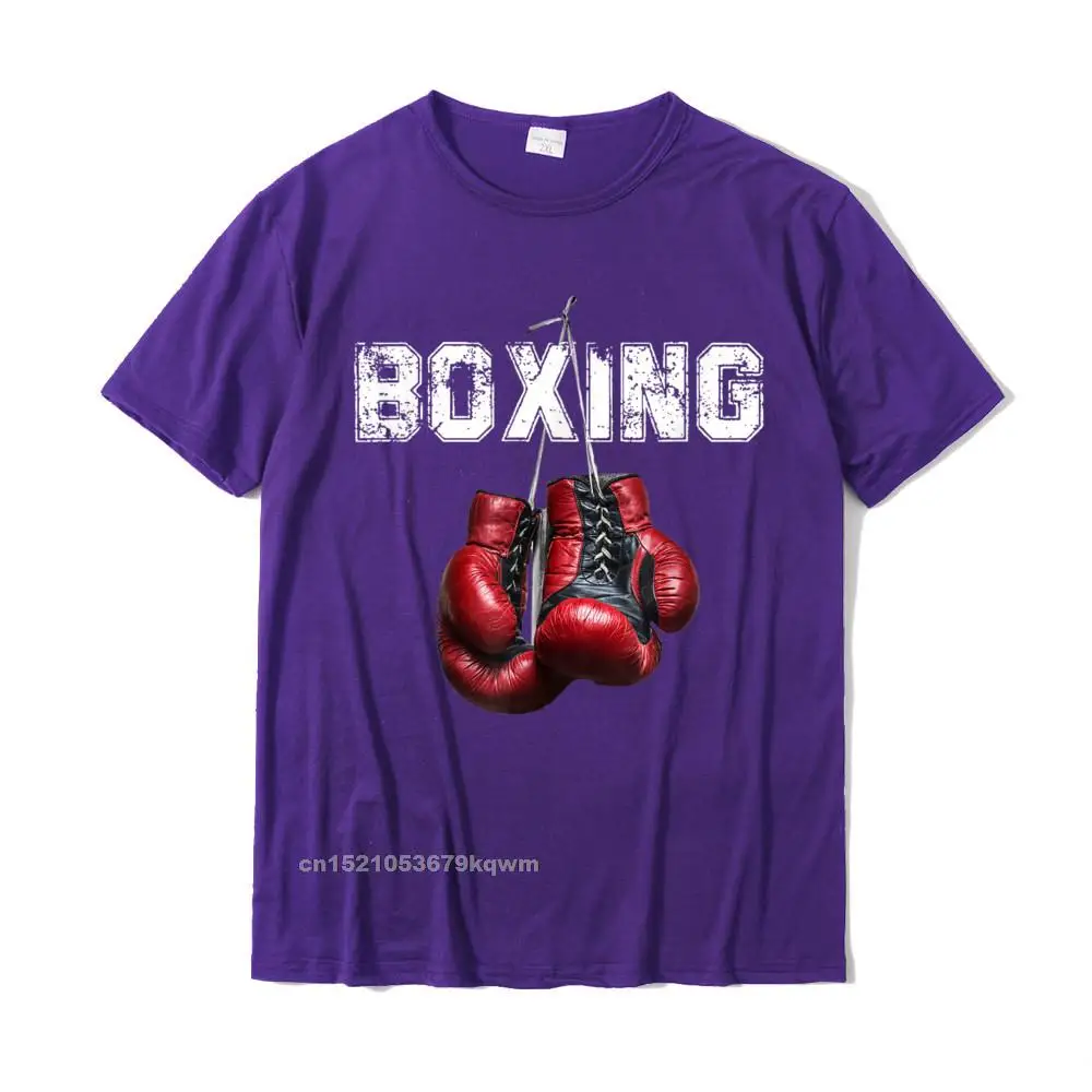 Leisure T-Shirt for Adult Custom Fall Tops T Shirt Short Sleeve Classic Party T-Shirt Round Collar 100% Cotton Funny Boxing T-Shirt - I Love Boxing Tshirt__5139 purple